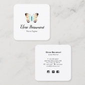  vlinder vierkante visitekaartje (Voorkant / Achterkant)