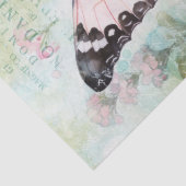 Vlinder Vintage Handgeschreven Brief Decoupage Tissuepapier (Detail)