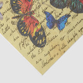 Vlinder Vintage Schrijf Decoupage Tissuepapier (Detail)