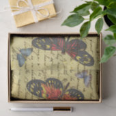 Vlinder Vintage Schrijf Decoupage Tissuepapier (Geschenk)