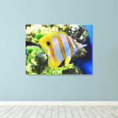 Vlinder vis dier canvas afdruk (Insitu (Houten vloer))