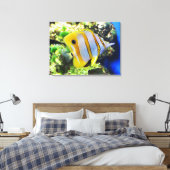 Vlinder vis dier canvas afdruk (Insitu (Slaapkamer))