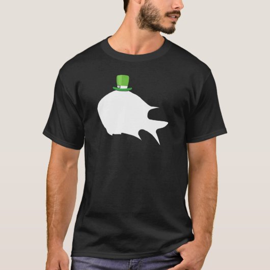 Vlinder Vis Leprechaun Iers St Patrick Dag T-shirt (Voorkant)