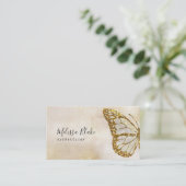 vlinder visitekaartje van glitter (Staand voorkant)