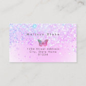 vlinder visitekaartje voor glitterontwerp (Achterkant)