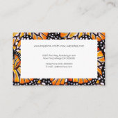 Vlinder vleugels monarch kleurrijke modern visitekaartje (Achterkant)