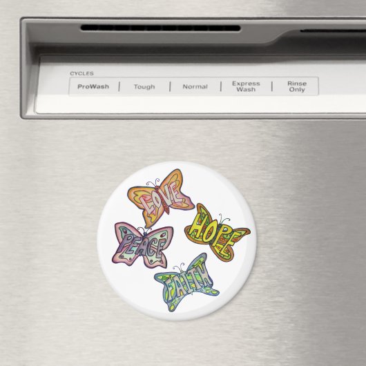 Vlinder vleugels woord kunst geschenk koelkast mag magneet (Insitu (Vaatwasser))