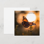 Vlinder vliegend in de zonsondergang, klantgericht (Voorkant / Achterkant)