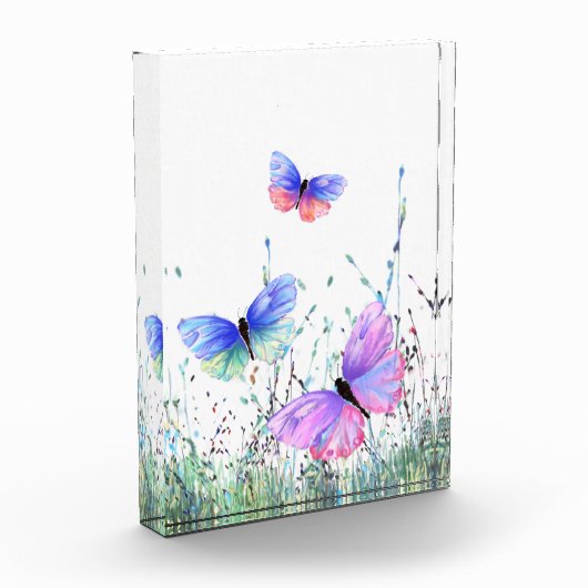 Vlinder vliegende fotoblok lente (Links)