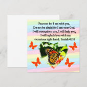 VLINDER VLINDER ISAIAH 41:10 ONTWERP ORANJE VLINDE KAART (Voorkant / Achterkant)