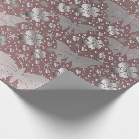 vlinder, vlinder, kleurrijk, glanzend, mousserend cadeaupapier (Hoek)