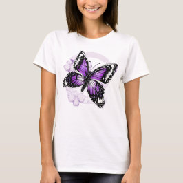 Vlinder Vlinders Kleurrijke Violet Paarse kleur T-shirt