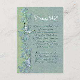 Vlinder Vlucht Bloemen Wensput Huwelijkskaart Informatiekaartje