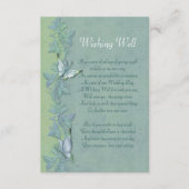 Vlinder Vlucht Bloemen Wensput Huwelijkskaart Informatiekaartje (Voorkant)