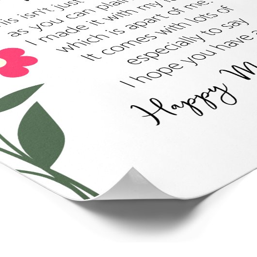 Vlinder voetafdruk kunst: een Moederdag-aandenken Poster (Hoek)