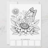 Vlinder Volwassen Kleurstof Kaart Kunsttherapie (Voorkant)