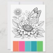 Vlinder Volwassen Kleurstof Kaart Kunsttherapie (Voorkant)
