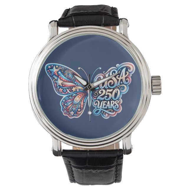Vlinder voor de 250e verjaardag van de VS Horloge (Voorkant)