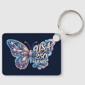 Vlinder voor de 250e verjaardag van de VS Sleutelhanger (Voorkant)