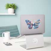 Vlinder voor de 250e verjaardag van de VS Sticker (Laptop op bureau)