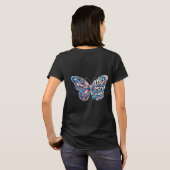 Vlinder voor de 250e verjaardag van de VS T-shirt (Achterkant volledig)