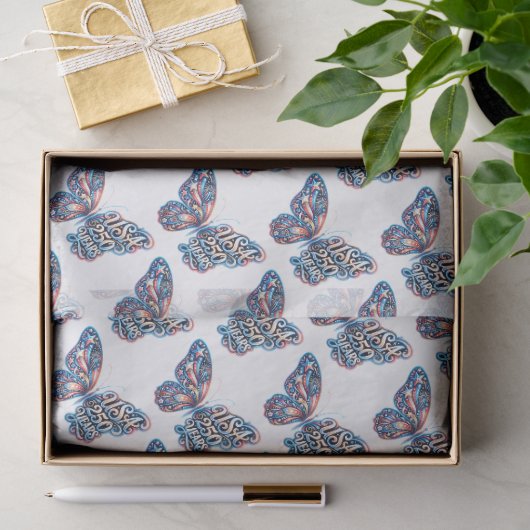 Vlinder voor de 250e verjaardag van de VS Tissuepapier (Geschenk)