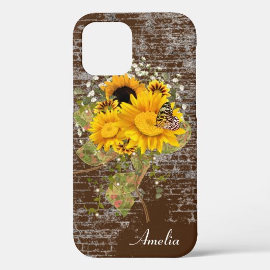 vlinder voor zonnebloemen Case-Mate iPhone case (Achterkant)