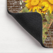 vlinder voor zonnebloemen muismat (Hoek)