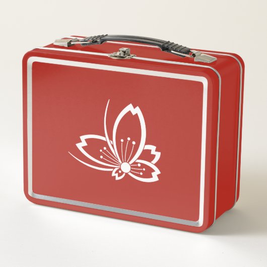 Vlinder-vormige gearceerde Kersenbloesem Lunchbox (Voorkant)
