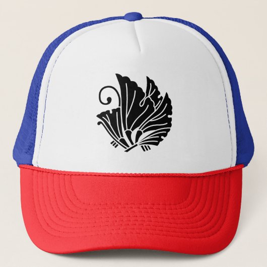 Vlinder-vormige ginkgo bladeren trucker pet (Voorkant)