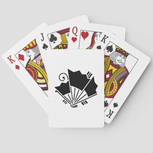 Vlinder-vormige waaier (Ageha) Pokerkaarten (Achterkant)