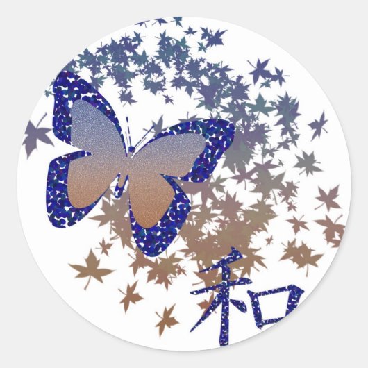 Vlinder Vrede Stickers (Voorkant)