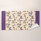 Vlinder Vreugde in Crème Bad Handdoek (Badhanddoek)