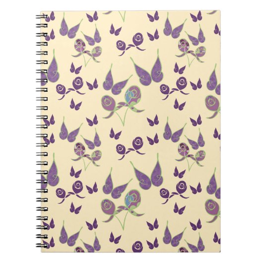 Vlinder Vreugde in Crème Spiraal Notebook Notitieboek (Voorkant)