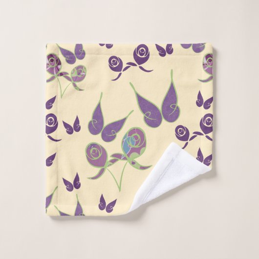 Vlinder Vreugde in Crème Wascloth Washandje (Wasdoekje)