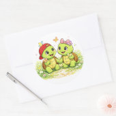 Vlinder Vrienden Ronde Sticker (Envelop)