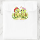 Vlinder Vrienden Ronde Sticker (Tas)