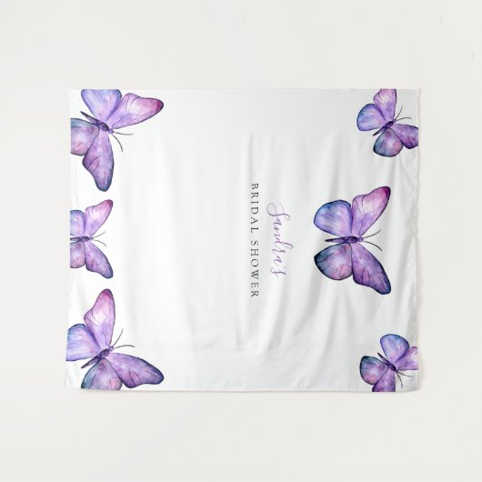 Vlinder Vrijgezellenfeest Achtergrond Minimalistis Wandkleed (Voorkant (horizontaal))