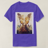 Vlinder Vrouw Gezicht Abstracte Kunst van Lepidopt T-shirt (Design voorkant)