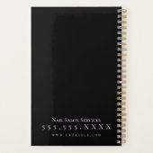 Vlinder Vrouw Make-up Salon Roze Zwart Script Planner (Achterkant)