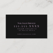 Vlinder Vrouw Make-up Salon Roze Zwart  Script   Visitekaartje (Achterkant)
