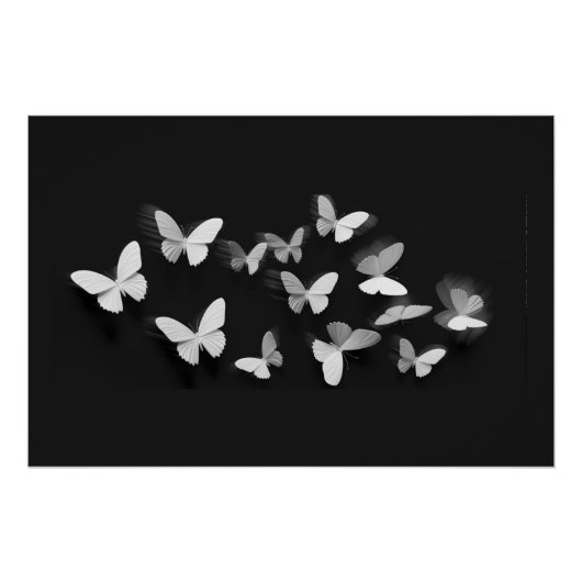 Vlinder Wall Art Glanzend Poster (Voorkant)