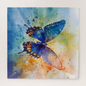 Vlinder Watercolor Legpuzzel (Horizontaal)