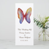Vlinder, Waterverf Art bruiloft uitnodiging (Staand voorkant)