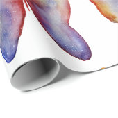 Vlinder Waterverf Art Matte Wrapping Papier (Rol Hoek)