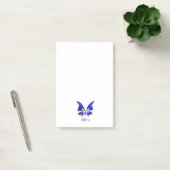 Vlinder waterverf blauw diep verzadigd post-it® notes (Kantoor)