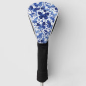 Vlinder Waterverf Blauw en Wit Golfheadcover (Voorkant)