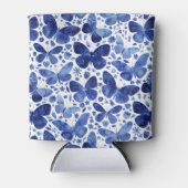 Vlinder Waterverf Blauwe Koelbox Blikjeskoeler (Voorkant)