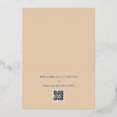 Vlinder Waterverf Goudfolie Uitnodiging (Achterkant)