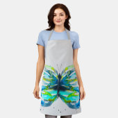 Vlinder waterverf grillige waterverf schort (Gedragen)